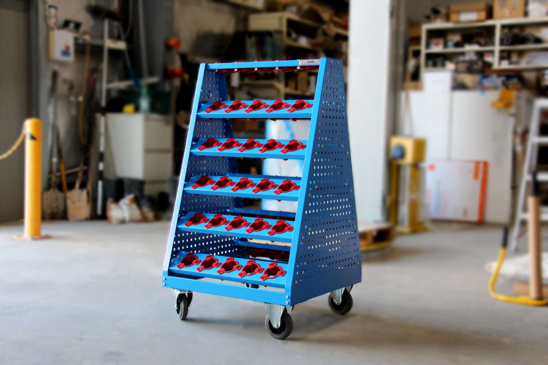 CNC Tooling Storage in a Workshop